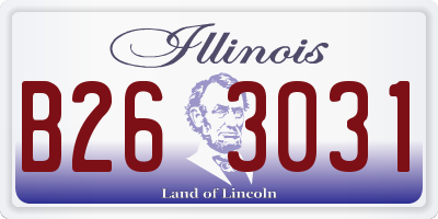 IL license plate B263031