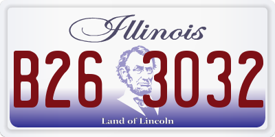 IL license plate B263032