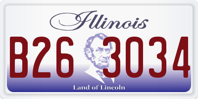 IL license plate B263034