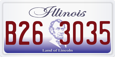IL license plate B263035