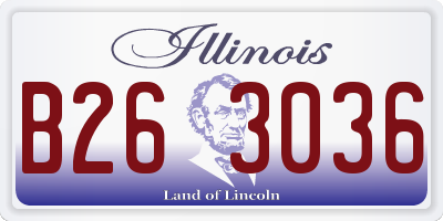 IL license plate B263036