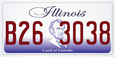 IL license plate B263038