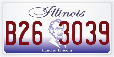 IL license plate B263039