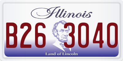 IL license plate B263040