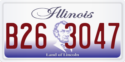 IL license plate B263047