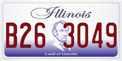 IL license plate B263049
