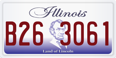 IL license plate B263061