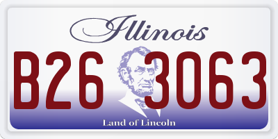 IL license plate B263063