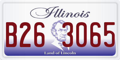 IL license plate B263065