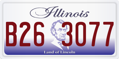 IL license plate B263077