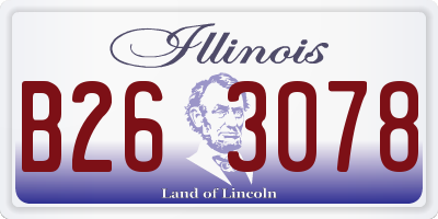 IL license plate B263078