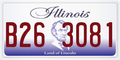 IL license plate B263081