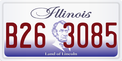 IL license plate B263085