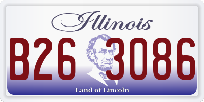 IL license plate B263086