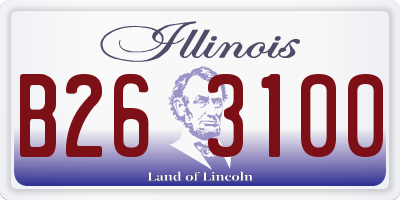 IL license plate B263100