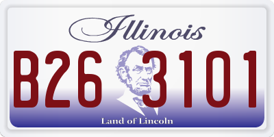 IL license plate B263101