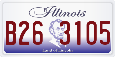 IL license plate B263105