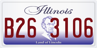 IL license plate B263106