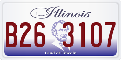IL license plate B263107