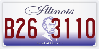 IL license plate B263110