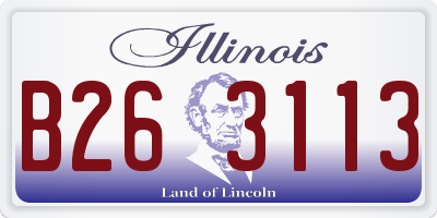 IL license plate B263113