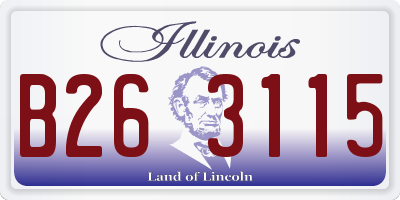 IL license plate B263115