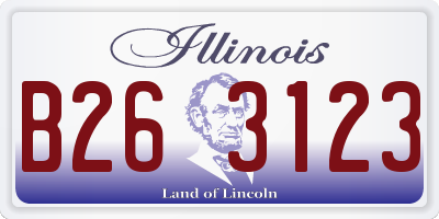 IL license plate B263123