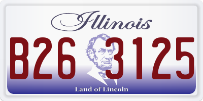 IL license plate B263125