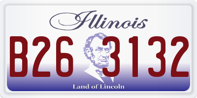 IL license plate B263132