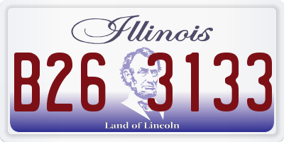 IL license plate B263133