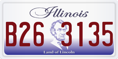 IL license plate B263135
