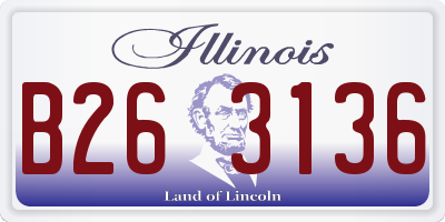 IL license plate B263136