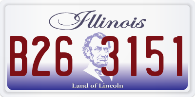 IL license plate B263151