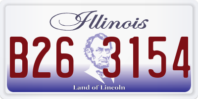 IL license plate B263154
