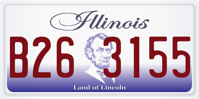 IL license plate B263155