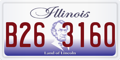 IL license plate B263160