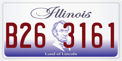 IL license plate B263161