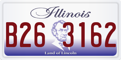 IL license plate B263162