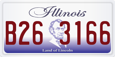 IL license plate B263166