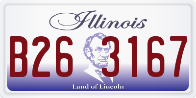 IL license plate B263167