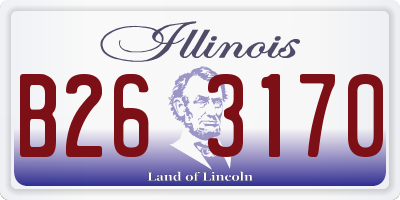 IL license plate B263170
