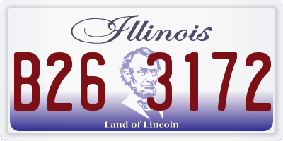 IL license plate B263172