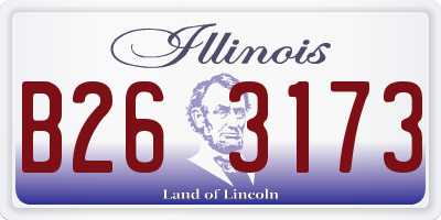 IL license plate B263173