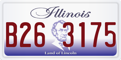 IL license plate B263175