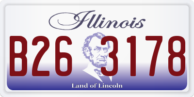 IL license plate B263178