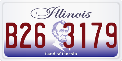 IL license plate B263179