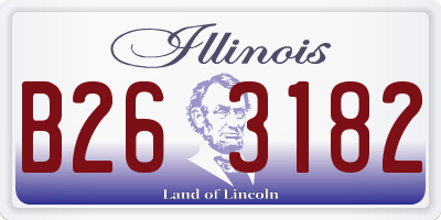 IL license plate B263182