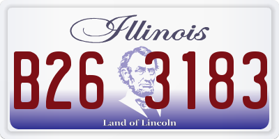 IL license plate B263183
