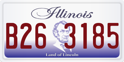 IL license plate B263185