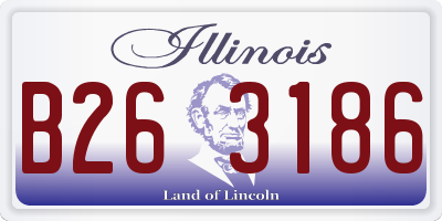 IL license plate B263186